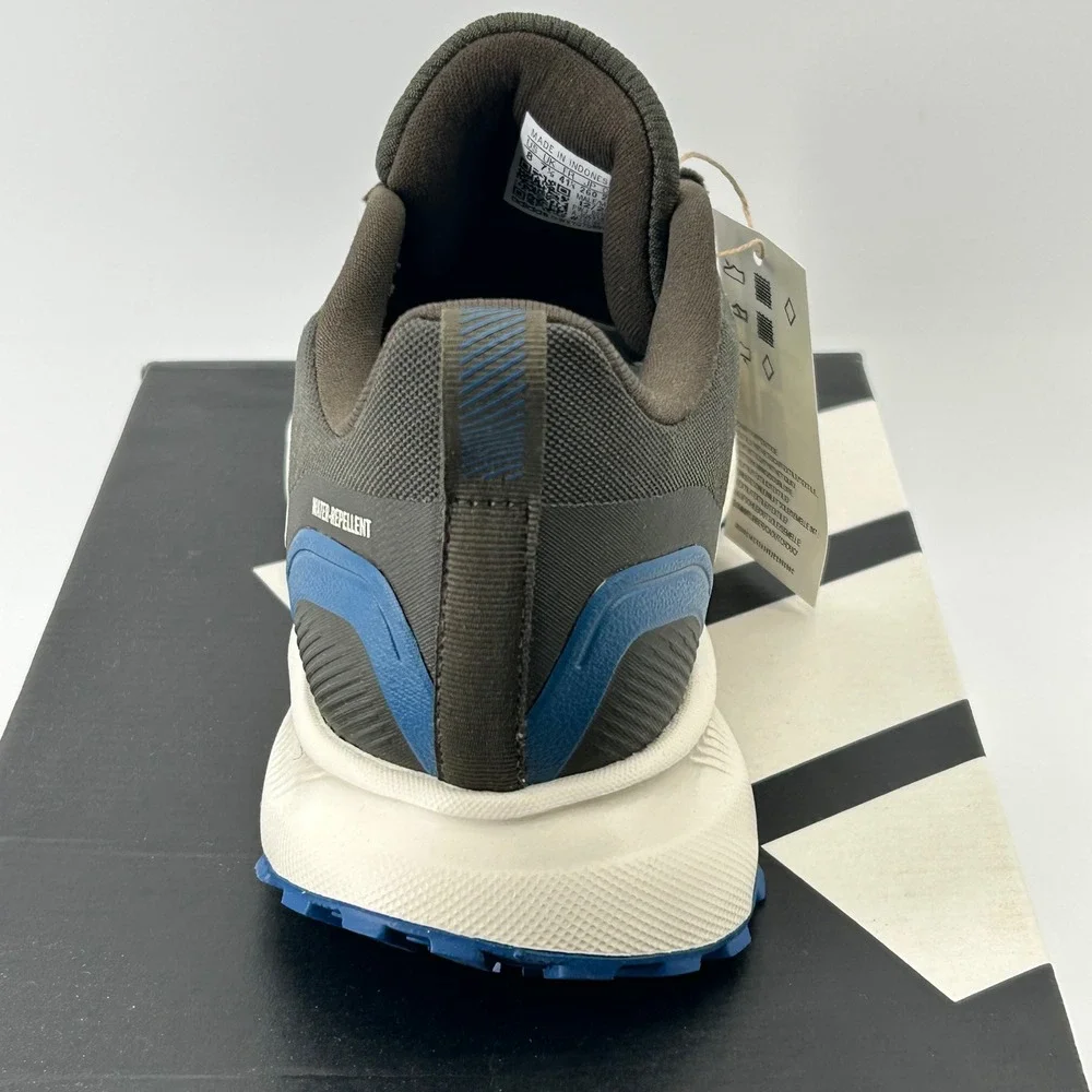 Adidas Runfalcon 5 TR Mens Size 8 Olive Green Blue JQ6958 Trail Running NEW